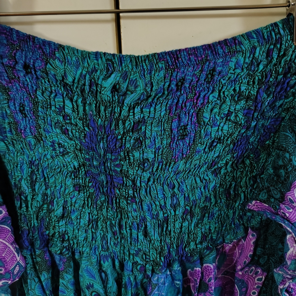 Vibrant Blue and Purple Sundress Or Skirt - Picture 4 of 6
